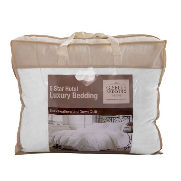 Giselle Bedding Duck Down Feather Quilt 500GSM Queen Size