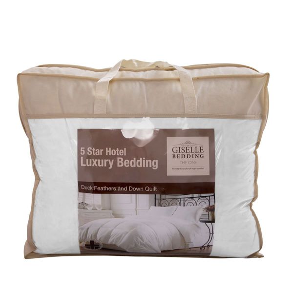 Giselle Bedding Duck Down Feather Quilt 500GSM Super King