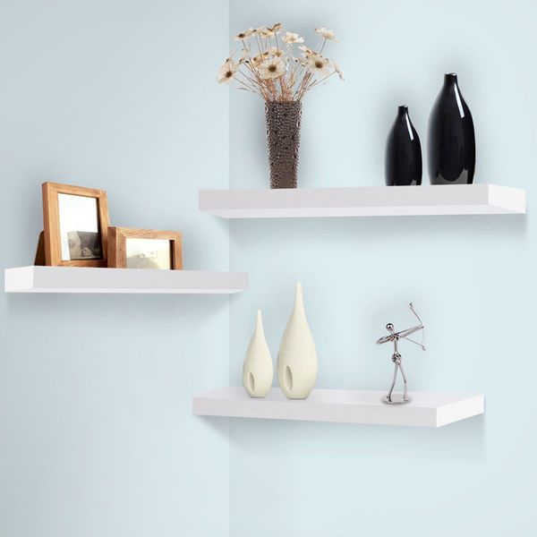 Artiss Floating Wall Shelf Set of 3 White