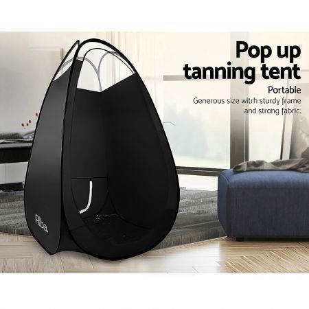 Large Pop Up Spray Tan Tent Tanning Mobile Booth - Black