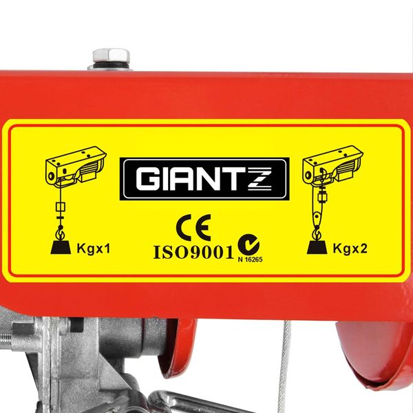 Giantz Electric Hoist Winch 125/250KG Cable 18M Rope Tool Remote Chain Lifting