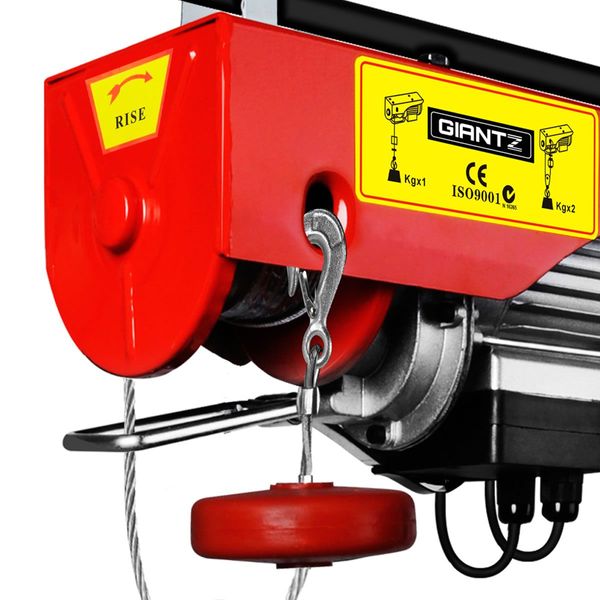 Giantz Electric Hoist Winch 300/600KG Cable 18M Rope Tool Remote Chain Lifting