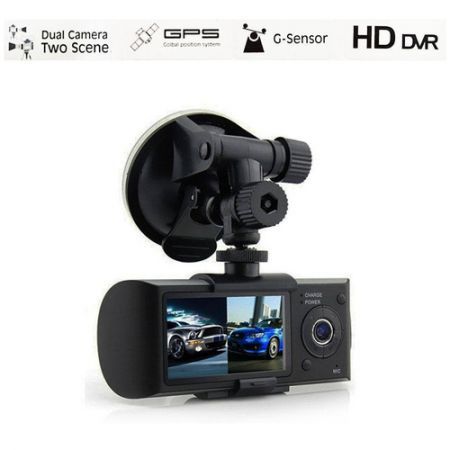 2.7" Vehicle Car DVR Camera Video Recorder Dash Cam G-Sensor GPS Dual Len Camera + Free 8 GB TF Card