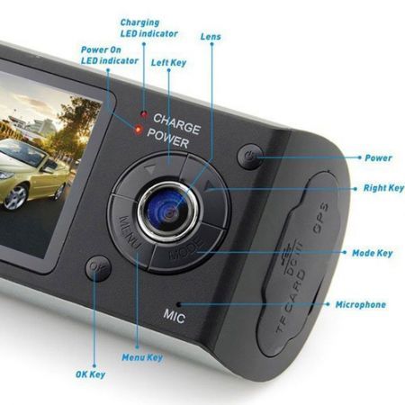 2.7" Vehicle Car DVR Camera Video Recorder Dash Cam G-Sensor GPS Dual Len Camera + Free 8 GB TF Card