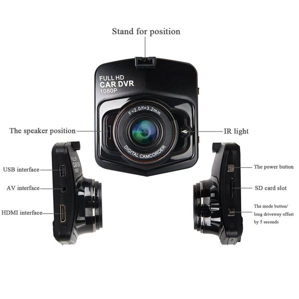 Full HD 1080p Mini Car DVR Dash Cam Vehicle Hidden Camera Night Vision G-Sensor - Blue