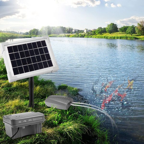 Solar Powered Air Pump for Pond Oxygenation