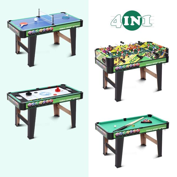 4-in-1  Games Table- Air Hockey / Pool / Foosball / Table Tennis