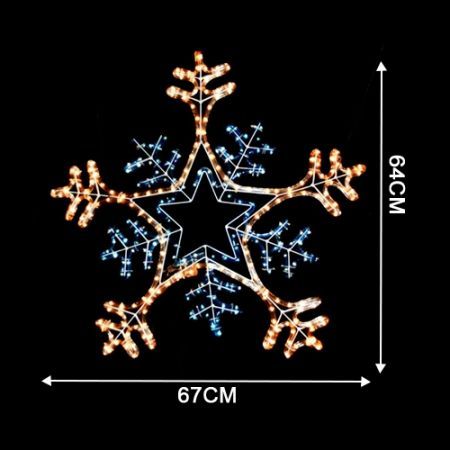 Christmas Snowflake Rope Light Display