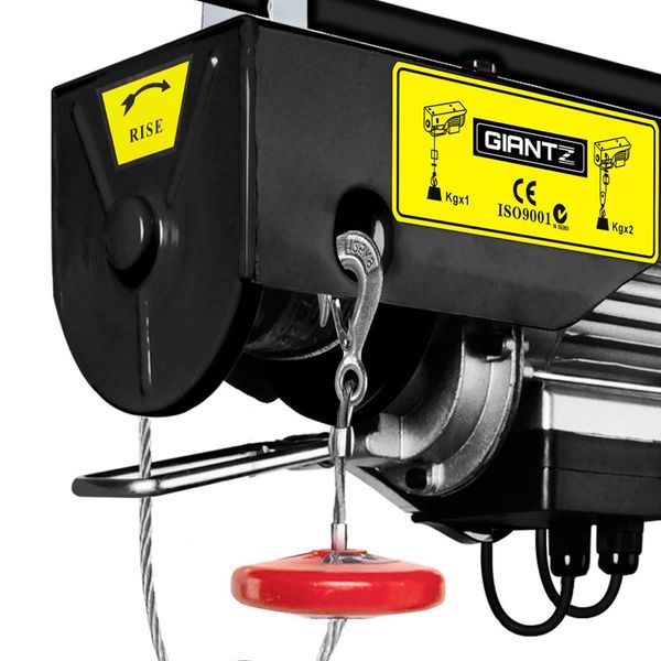 Giantz Electric Hoist Winch 400/800KG Cable 18M Rope Tool Remote Chain Lifting