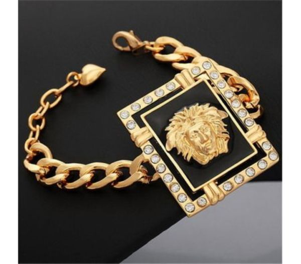 U7 With Gift Box Women's Lion Head Choker Necklace Bracelet Earrings Set 50CM