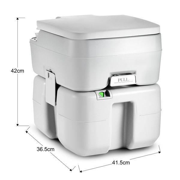 20L Portable Camping Toilet Waste Water Tank Travel RV Boating Outdoor Mobile Flushing Potty