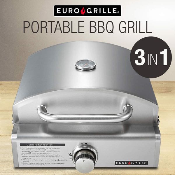 Euro Grille Portable 3 in 1 Pizza Oven