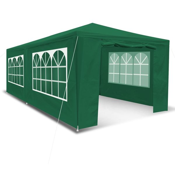 3x6m Green Walled Waterproof Outdoor Gazebo