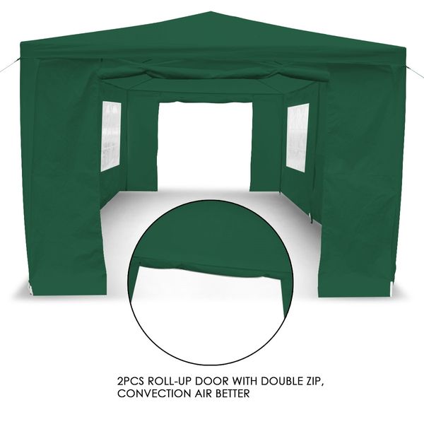 3x6m Green Walled Waterproof Outdoor Gazebo