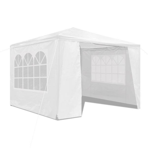 3x3m White Walled Waterproof Outdoor Gazebo