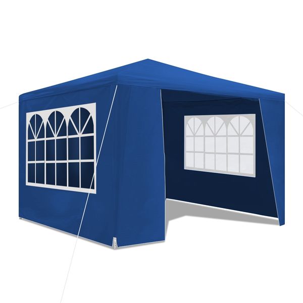 3x3m Blue Walled Waterproof Outdoor Gazebo