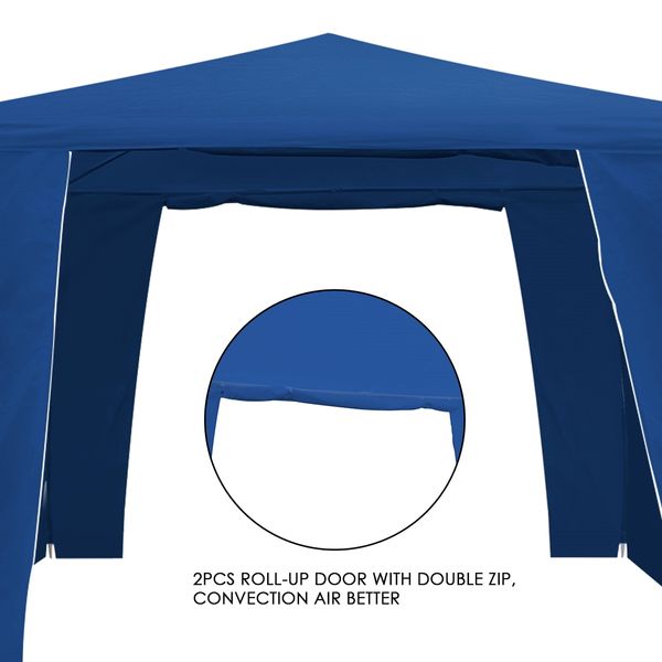 3x3m Blue Walled Waterproof Outdoor Gazebo