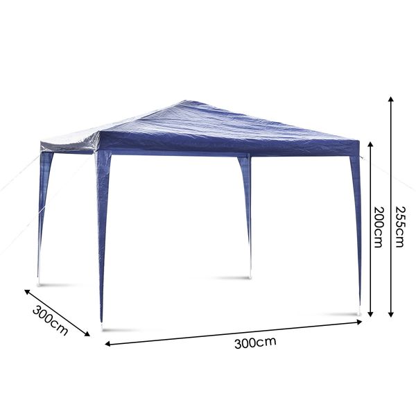 3x3m Blue Waterproof Outdoor Garden Gazebo