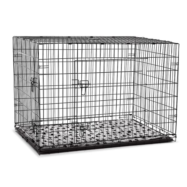 Dog Crate Cat Cage Puppy Crate Rabbit House Kennel with Bed Collapsible XXL 48"