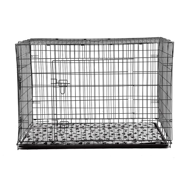 Dog Crate Cat Cage Puppy Crate Rabbit House Kennel with Bed Collapsible XXL 48"