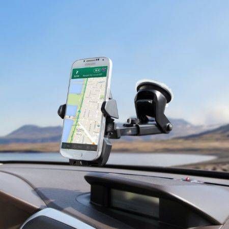 LUD Universal Mobile Phone Car Mount Windshield/Dashboard Cradle Holder Kits 360