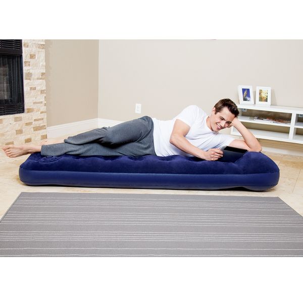 Bestway Single Inflatable Mattress Built-in Pillow Foot Pump