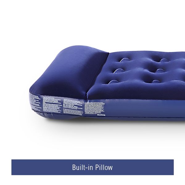 Bestway Single Inflatable Mattress Built-in Pillow Foot Pump