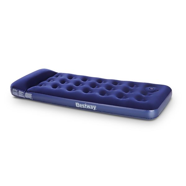 Bestway Single Inflatable Mattress Built-in Pillow Foot Pump