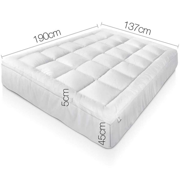 Giselle Bedding Mattress Topper Pillowtop Bamboo Double