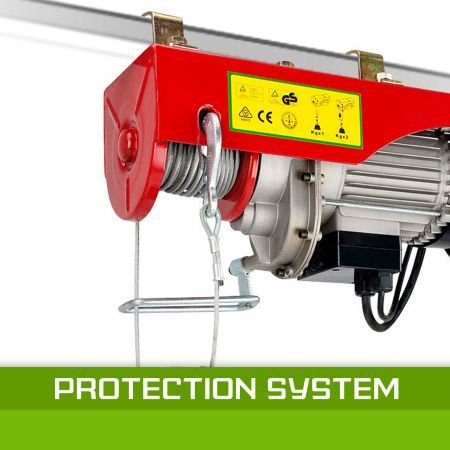 125 /250 Kg 240V 18m Rope Electric Winch Hoist