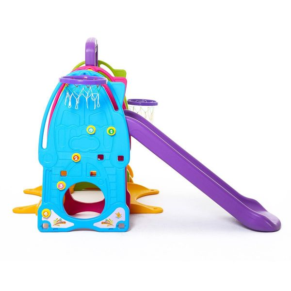 Colorful 7-in-1 Playset with Swing & Slide Toys