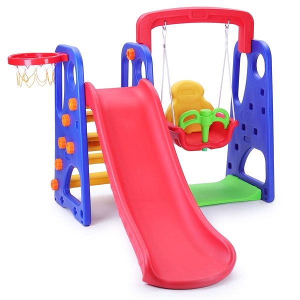 Childrens Swing and Slide Basketball Activity Center NON Toxic