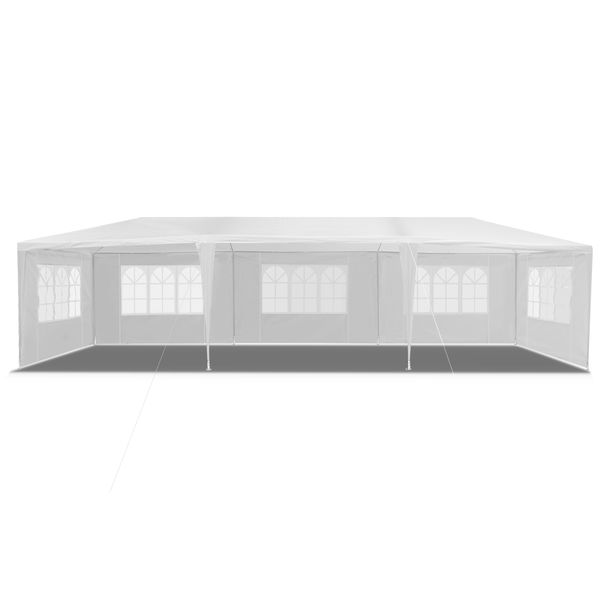 3x9m White Walled Waterproof Outdoor Gazebo