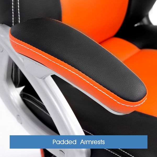 Racing Office Computer Home Gaming Chair-Orange/Black