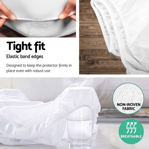 Waterproof Bamboo Mattress Protector - Double