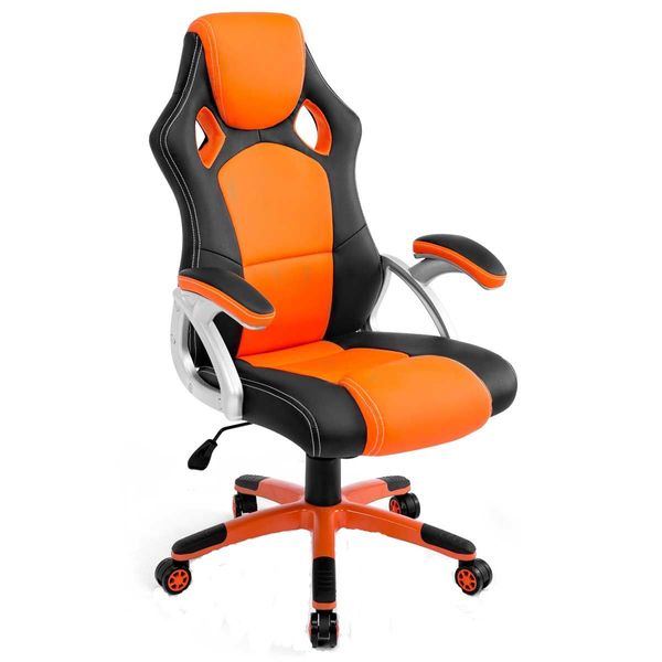 Racing Office Computer Home Gaming Chair-Orange/Black