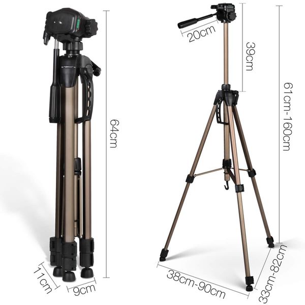 Weifeng Professional Camera Tripod Monopod Stand DSLR Pan Head Mount Flexible