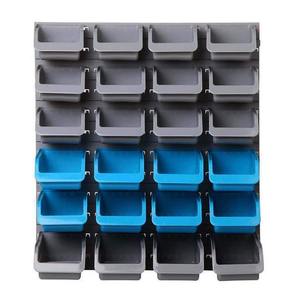 Giantz 48 Storage Bin Rack Wall Mounted Steel Board