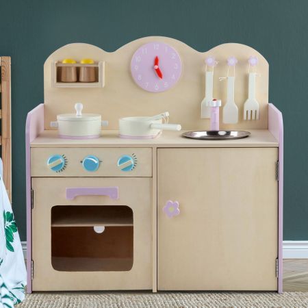 7 Piece Wooden Kitchen Play Set