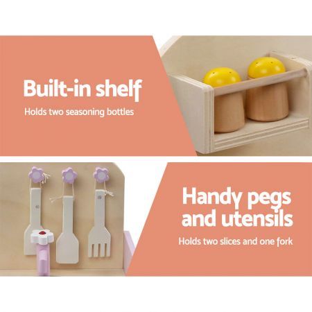 7 Piece Wooden Kitchen Play Set