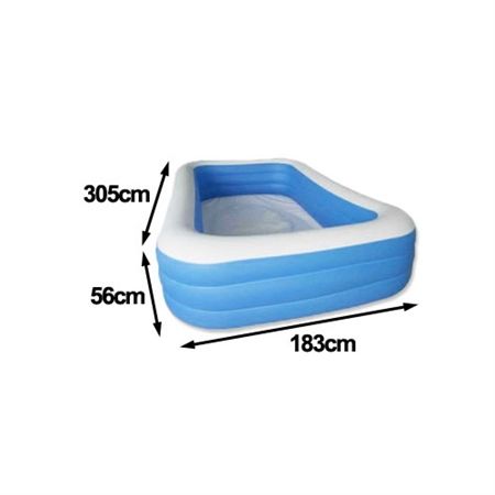 BESTWAY Blue Rectangular Large Inflatable Outdoor Family Pool