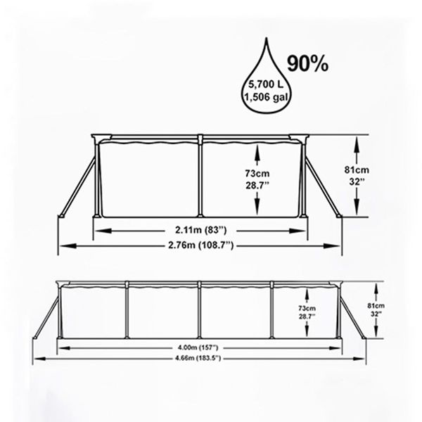 Bestway Deluxe w/ Filter Splash Frame Pool 