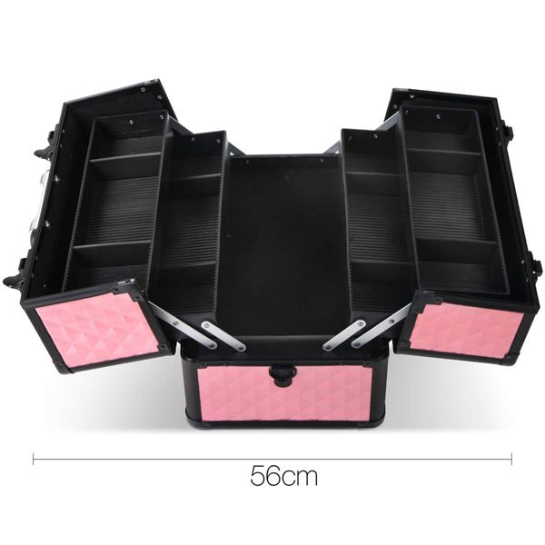 Embellir Portable Cosmetic Beauty Makeup Case - Diamond Pink