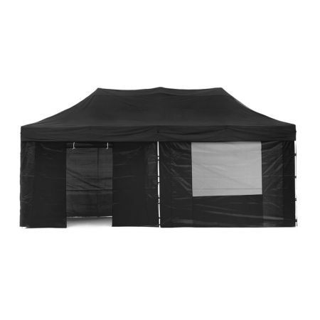 Wallaroo 3x6 Marquee - Pop Up Gazebo - Black