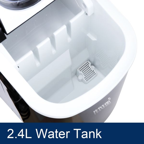 2.4L Portable Ice Maker Easy Sizes S/L with LED Display 