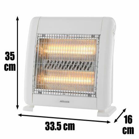Heller 1000W Fan Assisted Radiant Heater with Safety Tip-Over Switch