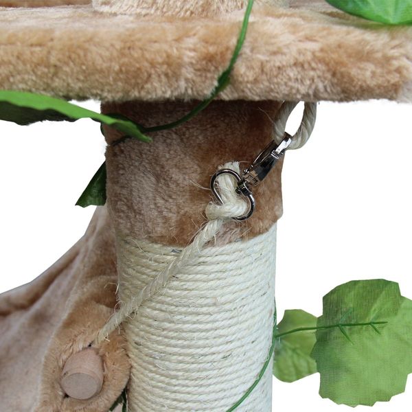 155cm Cat Scratching Post Tree Scratcher Pole Gym House Furniture Multi Level Medium Beige