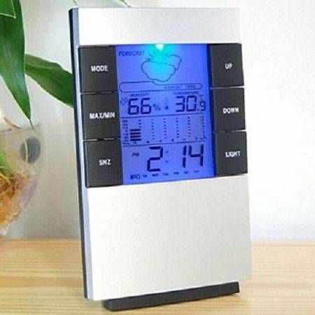 LCD digital hygrometer weather alarm clock