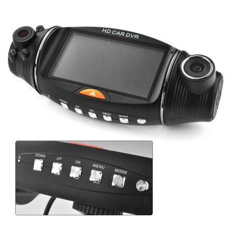 2.7" R310 TFT Dual Lens HD Car DVR Camera Cam Auto Video Recorder GPS G-sensor