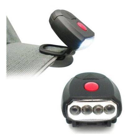 4 LED Clip Cap Head Torch Light Lamp Fishing Headlight Flashlight